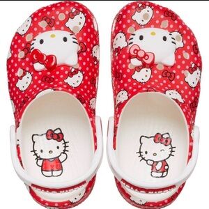 Hello Kitty Red and White Polka Dot crocs